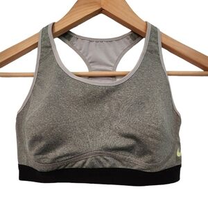 Nike Dri-fit gray black pull-on sports  bra